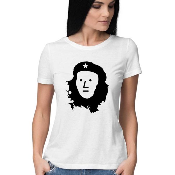 White NPC Che Guevara comrade buy funny anti communist t shirt in india