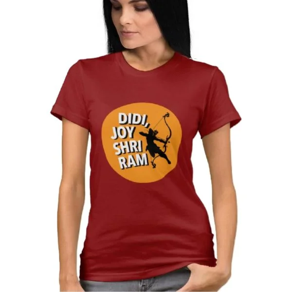 Didi joy shriram t shirt capistan club funny tshirt india Maroon women