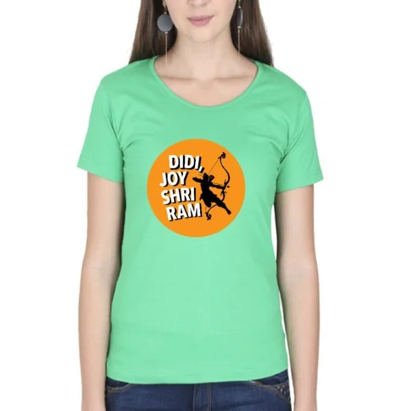 Didi joy shriram t shirt capistan club funny tshirt india flag green women