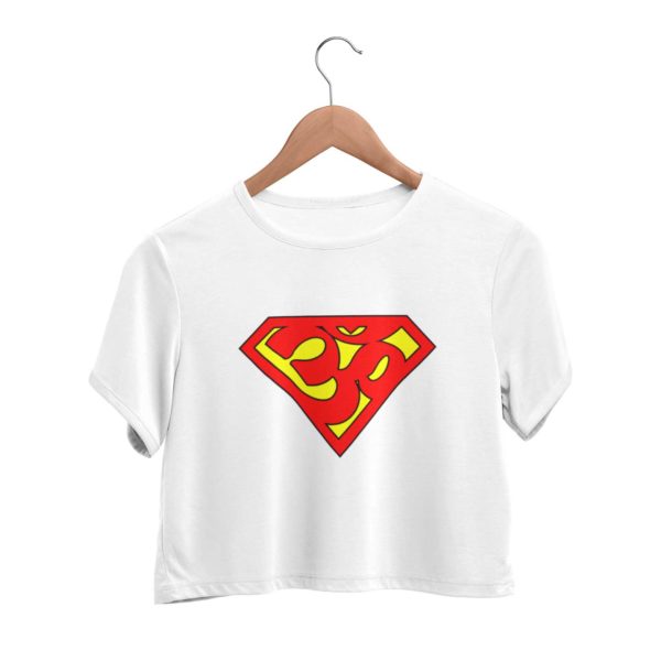 Super man super om aum crop top rs 399 shirt india best price free delivery cod capistan club female white
