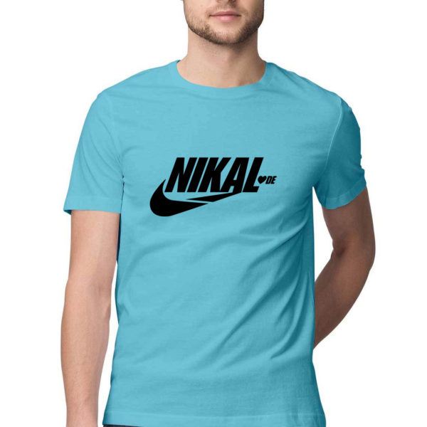 Nikal LoveDe funny Tshirt sky blue Rupees 449 buy now capistan club india free shipping