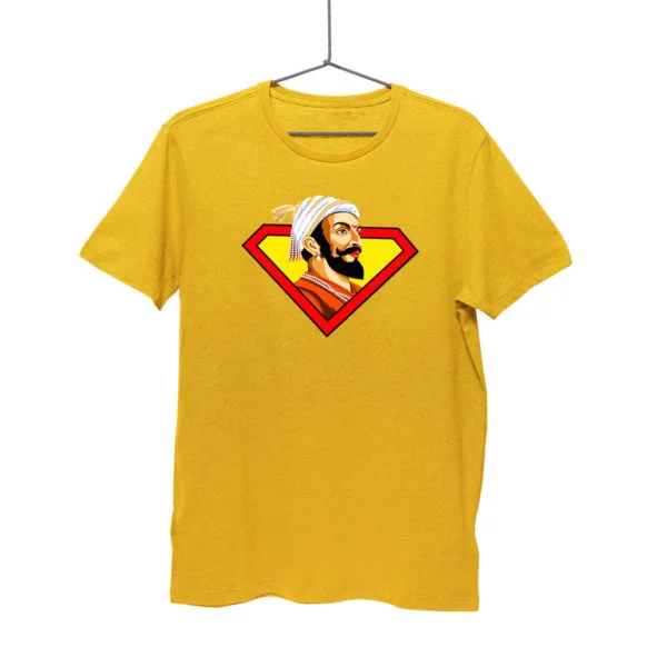 Shivaji Maharaj Super man golden yellow T shirt india best price free delivery cod capistan club for men Myntra Souled store bewkoof amazon