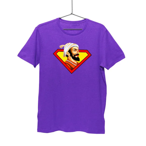 Shivaji Maharaj Super man purple T shirt india best price free delivery cod capistan club for men Myntra Souled store bewkoof amazon