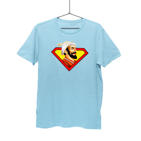 Shivaji Maharaj Super man sky blue T shirt india best price free delivery cod capistan club for men Myntra Souled store bewkoof amazon