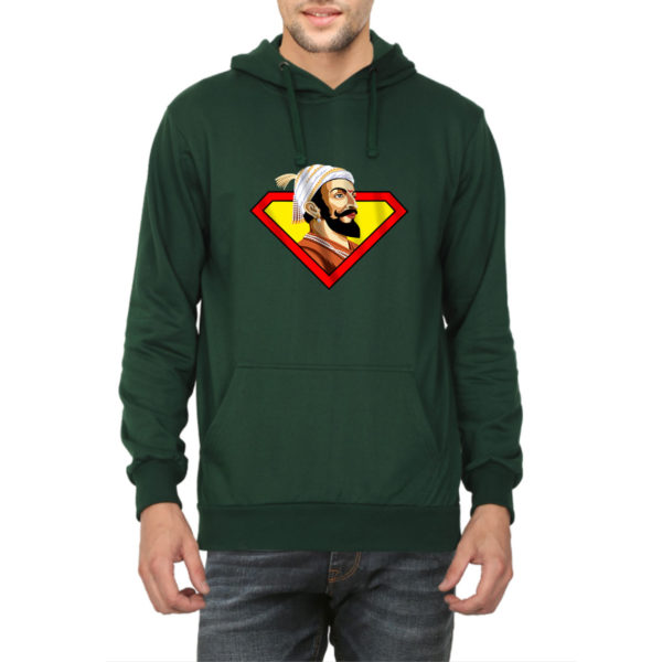 Shivaji Maharaj Super man hoodie sweat shirt india best price free delivery cod capistan club bottle green hoodie for men