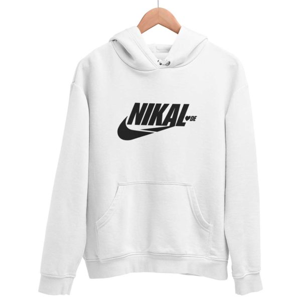 Nikal Lavde laude funny hoodie sweat shirt white Rupees 449 buy now capistan club india free shipping