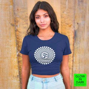 Om Mandala – Glow in Dark Crop Tops for Women
