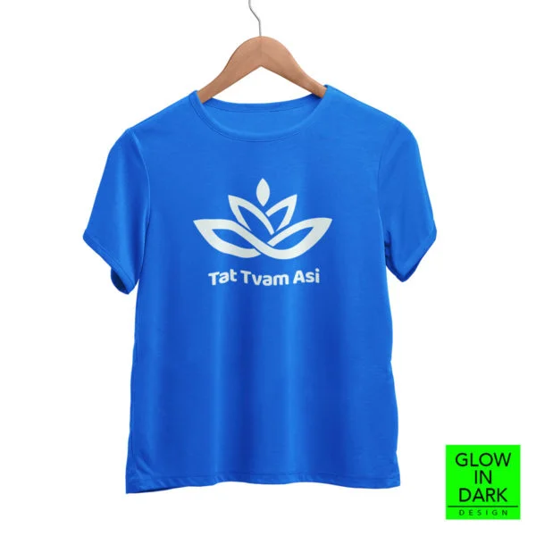 Tatwamasi tat twam asi OM Glow in dark radium T shirt bewakoof flipkart sould store best price free delivery cod capistan club royal blue tshirt for women