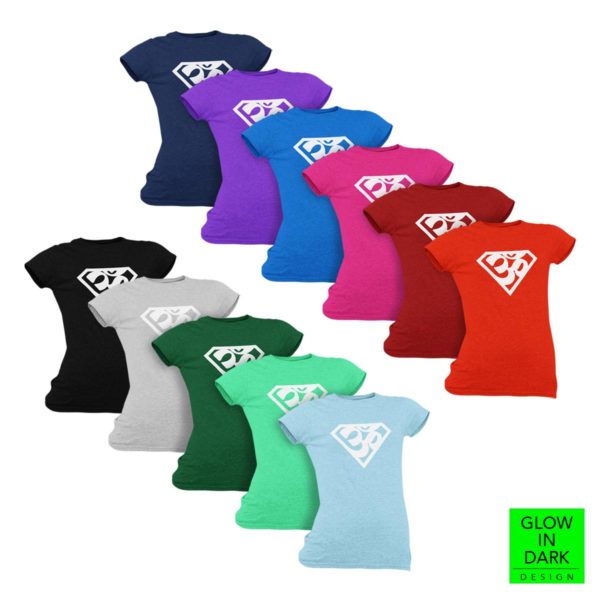 Super AUM – Glow in dark T-shirt for women. Best price at Capistan Club.