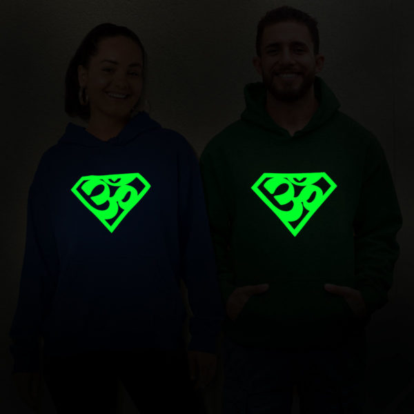 Super AUM Glow in dark unisex hoodie best price cash on delivery free shipping men women capistan club