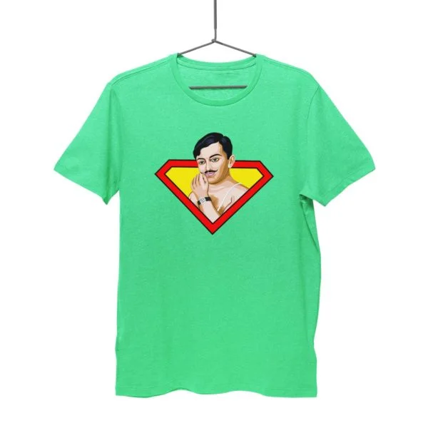 chandrashekhar azad flag green round neck Tshirt for men best price cash on delivery free shipping capistan club souled store jabong amazon myntra