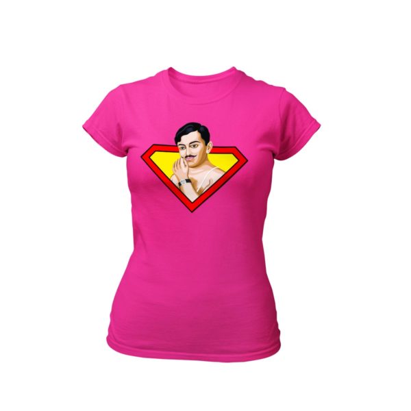 chandrashekhar azad pink round neck Tshirt for women best price cash on delivery free shipping capistan club souled store jabong amazon myntra