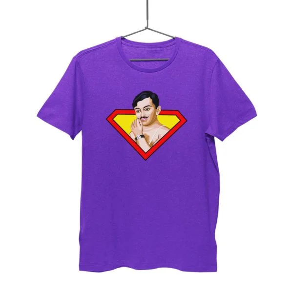 chandrashekhar azad purple round neck Tshirt for men best price cash on delivery free shipping capistan club souled store jabong amazon myntra