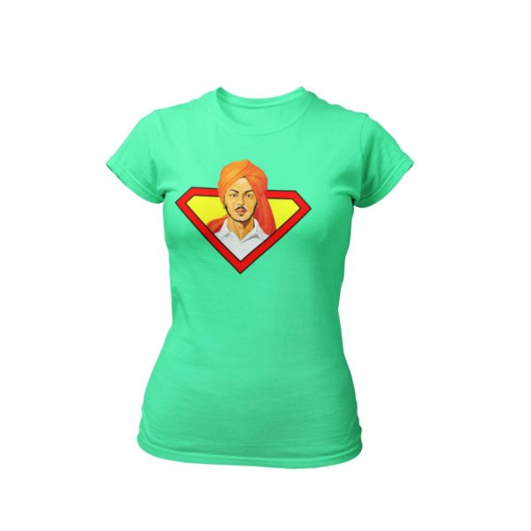 Bhagat Singh Tshirt flag green round neck for men best price cash on delivery free shipping capistan club souled store jabong amazon myntra woman