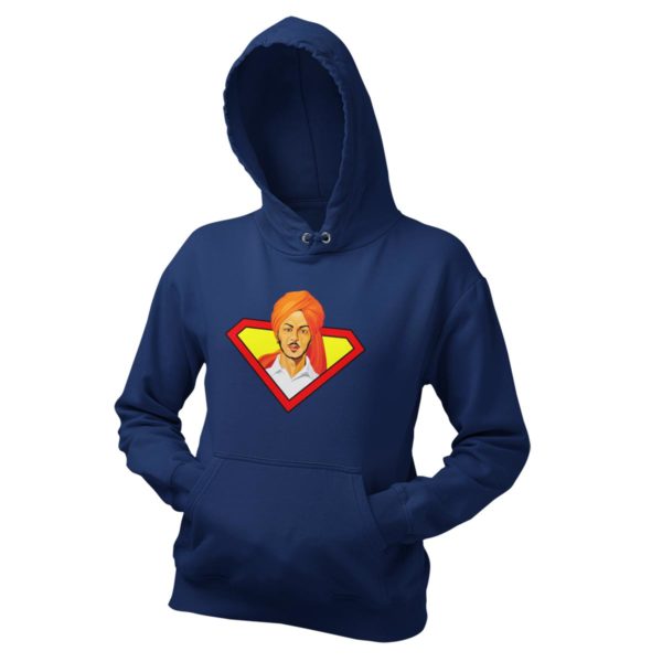 Bhagat Singh Unisex hoodie navy blue for men women best price cash on delivery free shipping capistan club souled store jabong amazon myntra