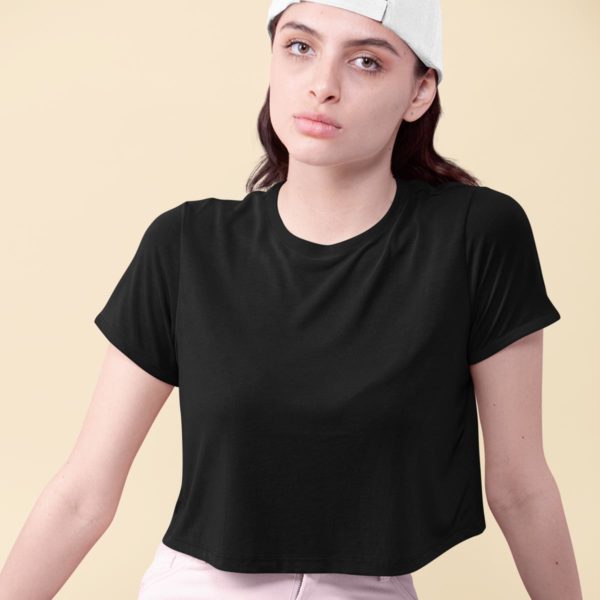 Plain crop tops for women black best price cash on delivery free shipping jokey capistan club bewkoof souled store jabong amazon myntra model