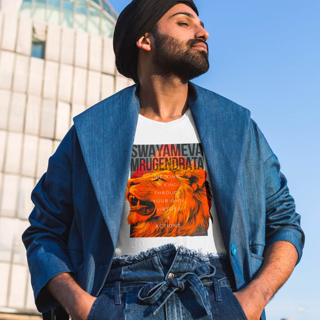 Embodying Swayameva Mrugendrata: The Journey to Self-Made Greatness in Modern Times 2 what is rss slogan swayameva mrugendrata t shirt buy only best price cash on delivery