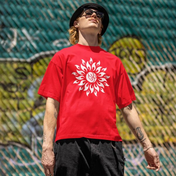 Om Flames Mandala Glow-in-the-Dark T-Shirt for Men