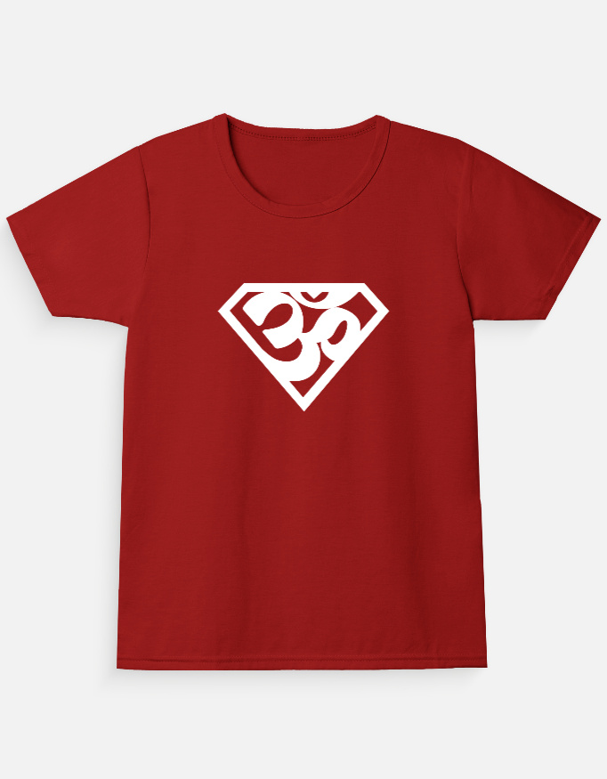 Super Aum Glow n Dark – Girl's Crew Neck T-Shirt 2 Super Aum Glow n Dark – Girl's Crew Neck T-Shirt - Image 2